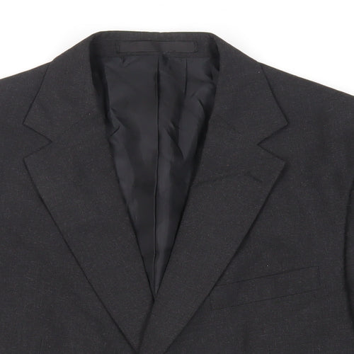 Marks and Spencer Mens Black Polyester Jacket Suit Jacket Size 40 Regular