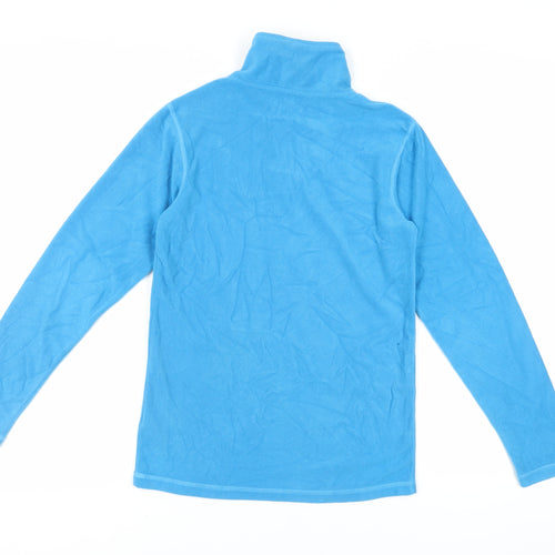 Ski Boys Blue Polyester Pullover Sweatshirt Size 9-10 Years Zip