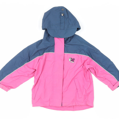 Hush Baby Girls Pink Rain Coat Coat Size 4 Years Zip - Hooded