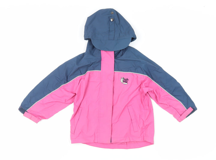 Hush Baby Girls Pink Rain Coat Coat Size 4 Years Zip - Hooded