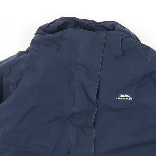 Trespass Boys Blue Windbreaker Jacket Size 9-10 Years Zip - Technical Waterproof Windproof