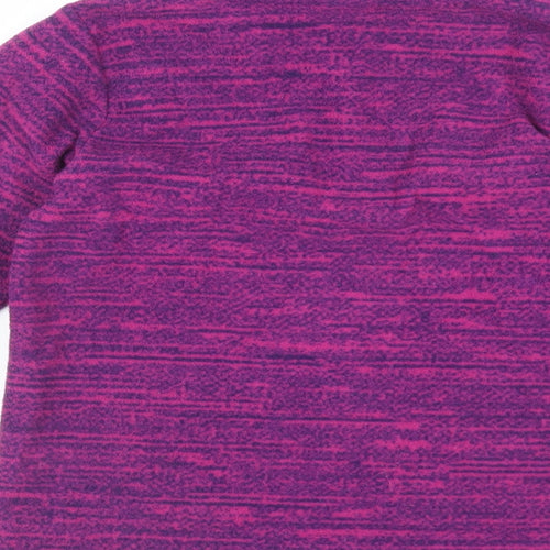 DECATHLON Girls Purple Polyester Pullover Sweatshirt Size 6 Years Zip