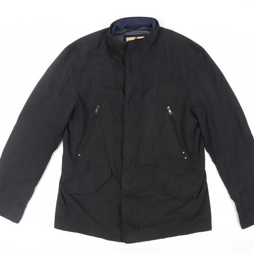 Marks and Spencer Mens Black Jacket Size M Zip - Zipped Pockets