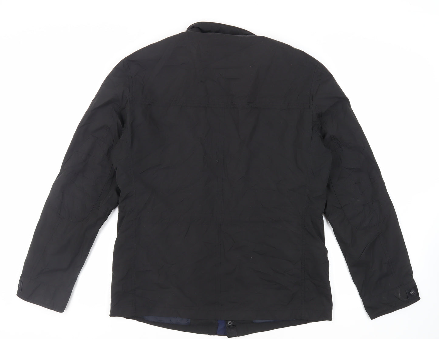 Marks and Spencer Mens Black Jacket Size M Zip - Zipped Pockets