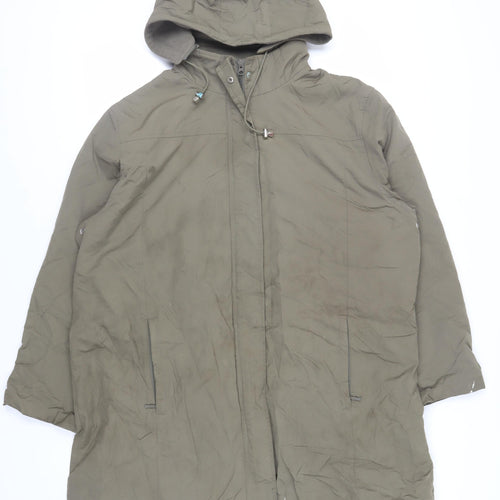 NuAge Womens Green Jacket Size 20 Zip - Hooded Zipped Pockets