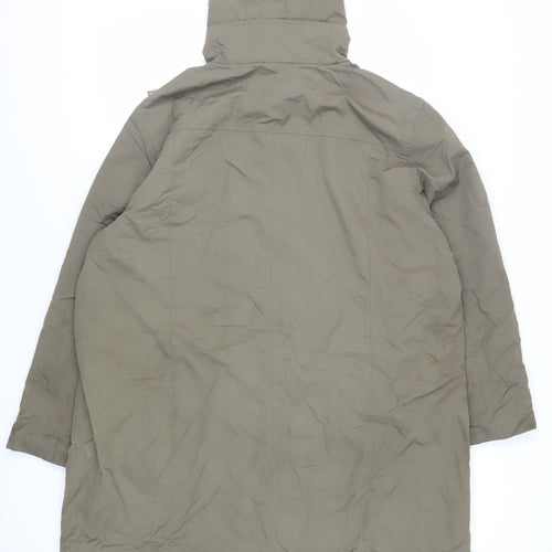 NuAge Womens Green Jacket Size 20 Zip - Hooded Zipped Pockets