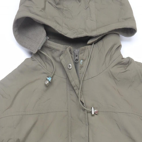 NuAge Womens Green Jacket Size 20 Zip - Hooded Zipped Pockets