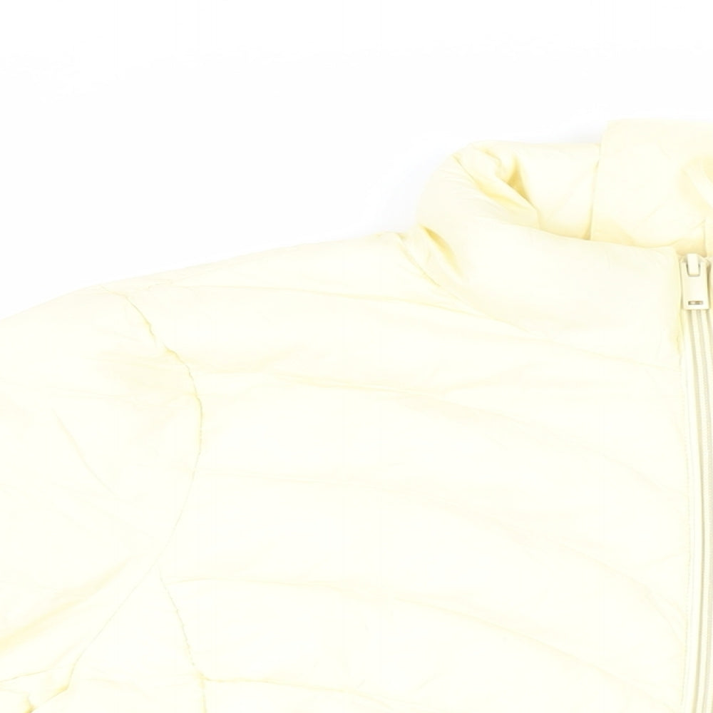 Marks and Spencer Womens Yellow Quilted Jacket Size 18 Zip
