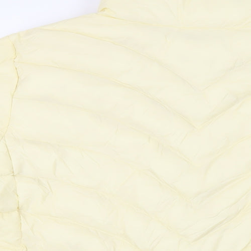 Marks and Spencer Womens Yellow Quilted Jacket Size 18 Zip