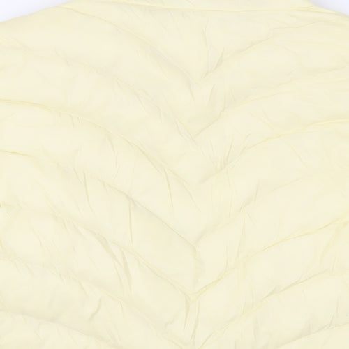 Marks and Spencer Womens Yellow Quilted Jacket Size 12 Zip