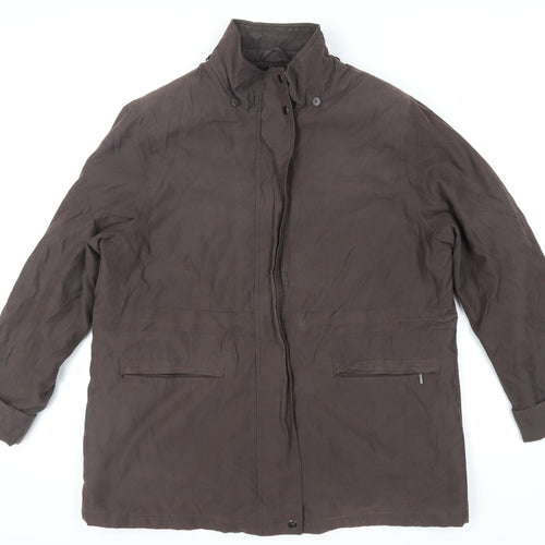 Debenhams Womens Brown Jacket Size 18 Zip - Zipped Pockets