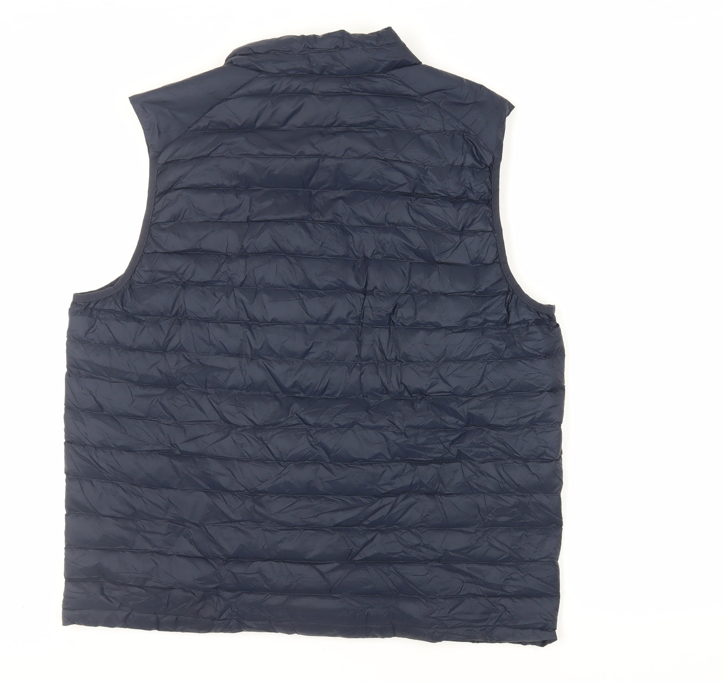 Marks and Spencer Mens Blue Gilet Jacket Size XL Zip - Water Resistant Quilted