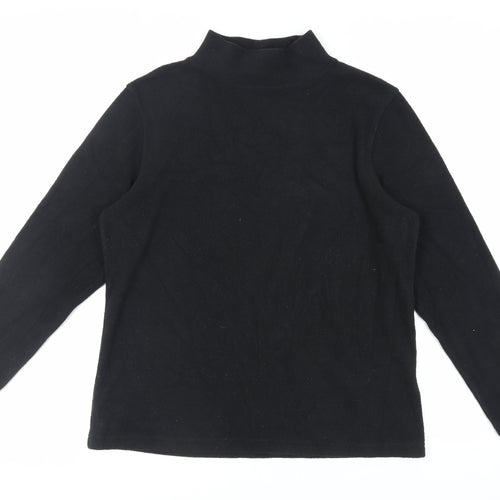 Cotton Traders Womens Black Polyester Pullover Sweatshirt Size 16 Pullover
