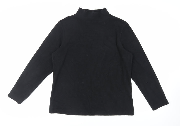 Cotton Traders Womens Black Polyester Pullover Sweatshirt Size 16 Pullover