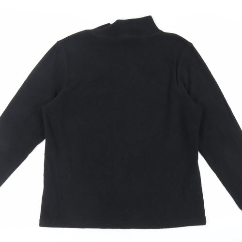 Cotton Traders Womens Black Polyester Pullover Sweatshirt Size 16 Pullover