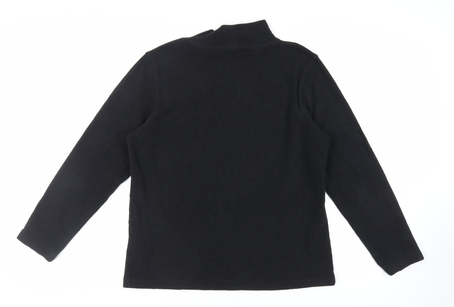 Cotton Traders Womens Black Polyester Pullover Sweatshirt Size 16 Pullover