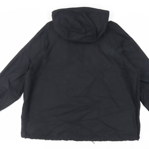 Marks and Spencer Mens Black Jacket Size M Zip - Hooded