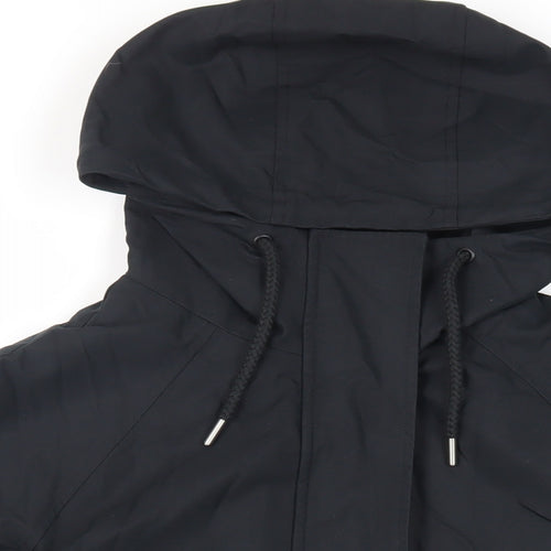 Marks and Spencer Mens Black Jacket Size M Zip - Hooded