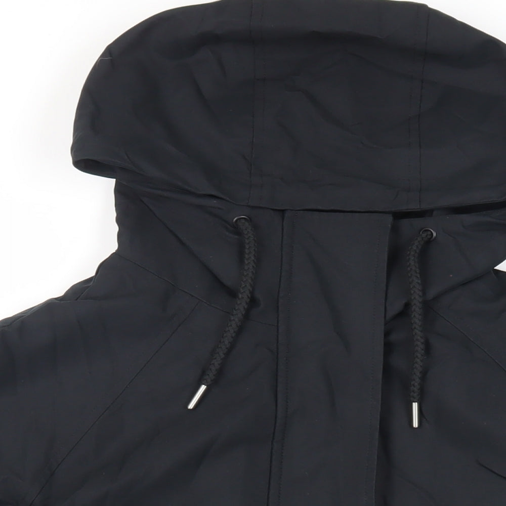 Marks and Spencer Mens Black Jacket Size M Zip - Hooded