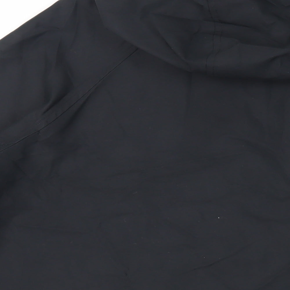 Marks and Spencer Mens Black Jacket Size M Zip - Hooded