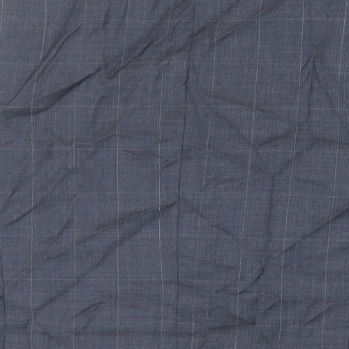 Marks and Spencer Mens Blue Plaid Polyester Jacket Suit Jacket Size 36 Regular