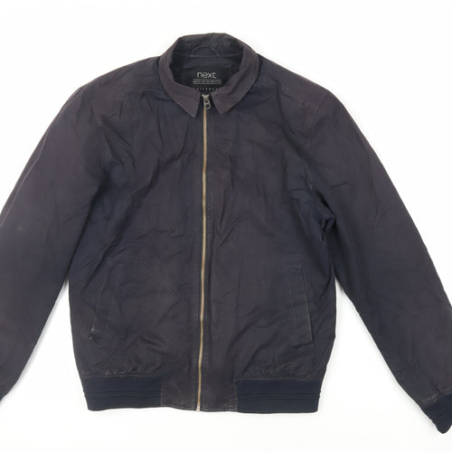 NEXT Mens Black Bomber Jacket Jacket Size M Zip