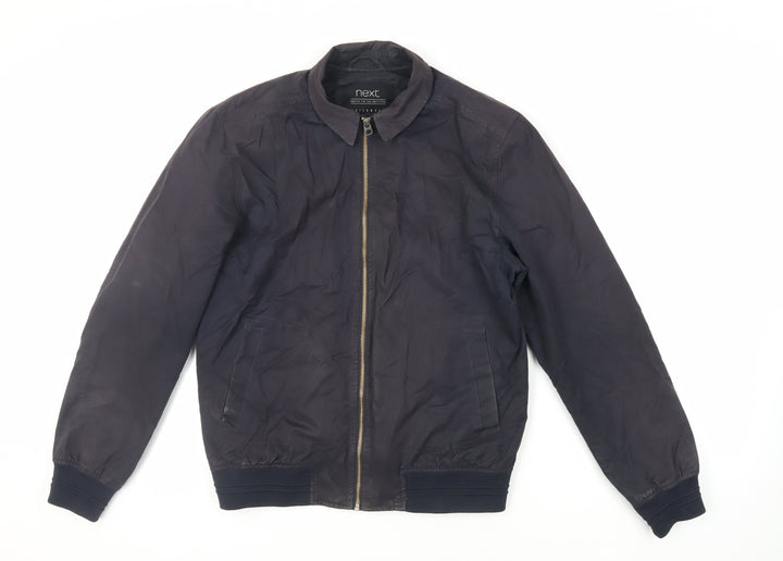 NEXT Mens Black Bomber Jacket Jacket Size M Zip