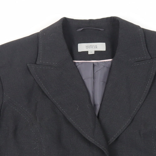 Marks and Spencer Womens Grey Jacket Blazer Size 18 Button