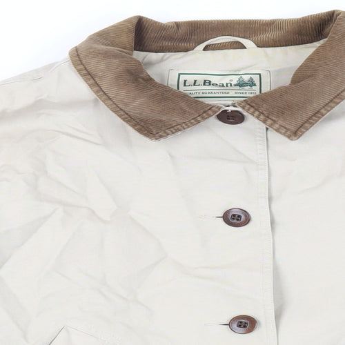 L.L. Bean Womens Beige Jacket Size 2XL Button