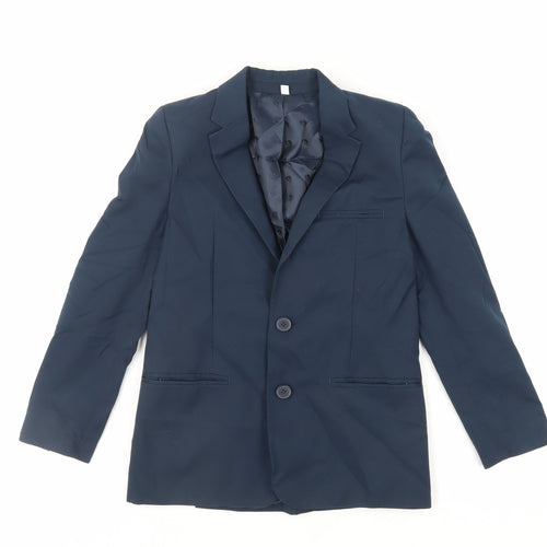 Marks and Spencer Boys Blue Jacket Blazer Size 9-10 Years Button