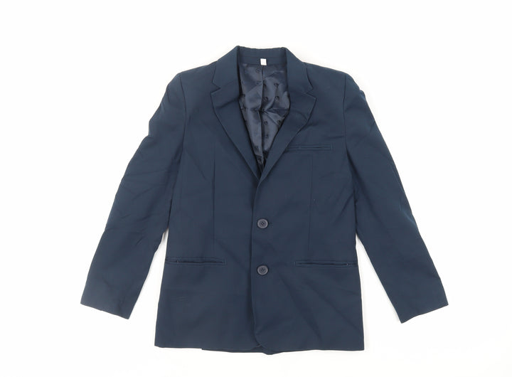 Marks and Spencer Boys Blue Jacket Blazer Size 9-10 Years Button