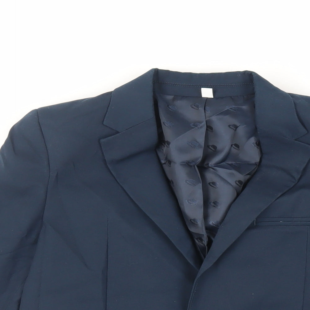 Marks and Spencer Boys Blue Jacket Blazer Size 9-10 Years Button