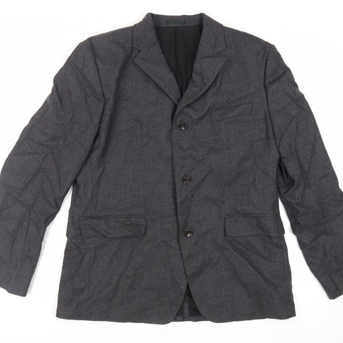 French Connection Mens Grey Wool Jacket Blazer Size 42 Regular