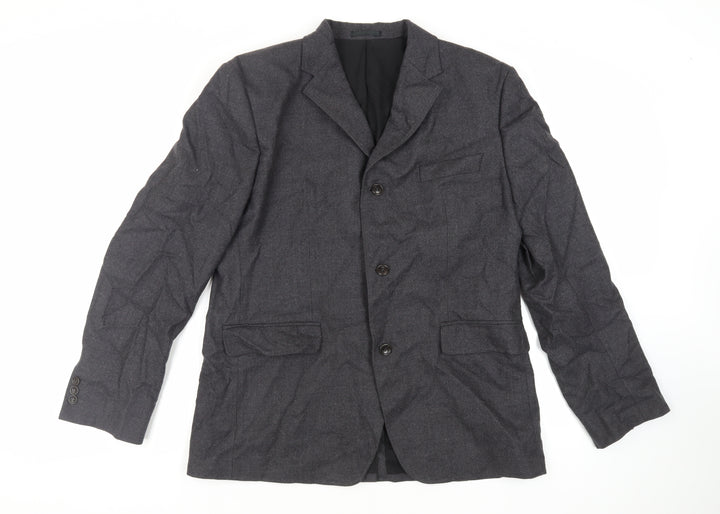 French Connection Mens Grey Wool Jacket Blazer Size 42 Regular