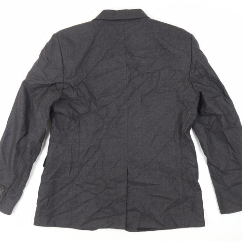 French Connection Mens Grey Wool Jacket Blazer Size 42 Regular