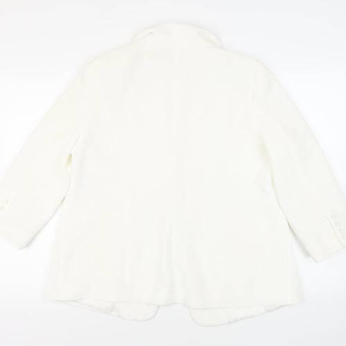 Wallis Womens White Jacket Blazer Size 18 - Open