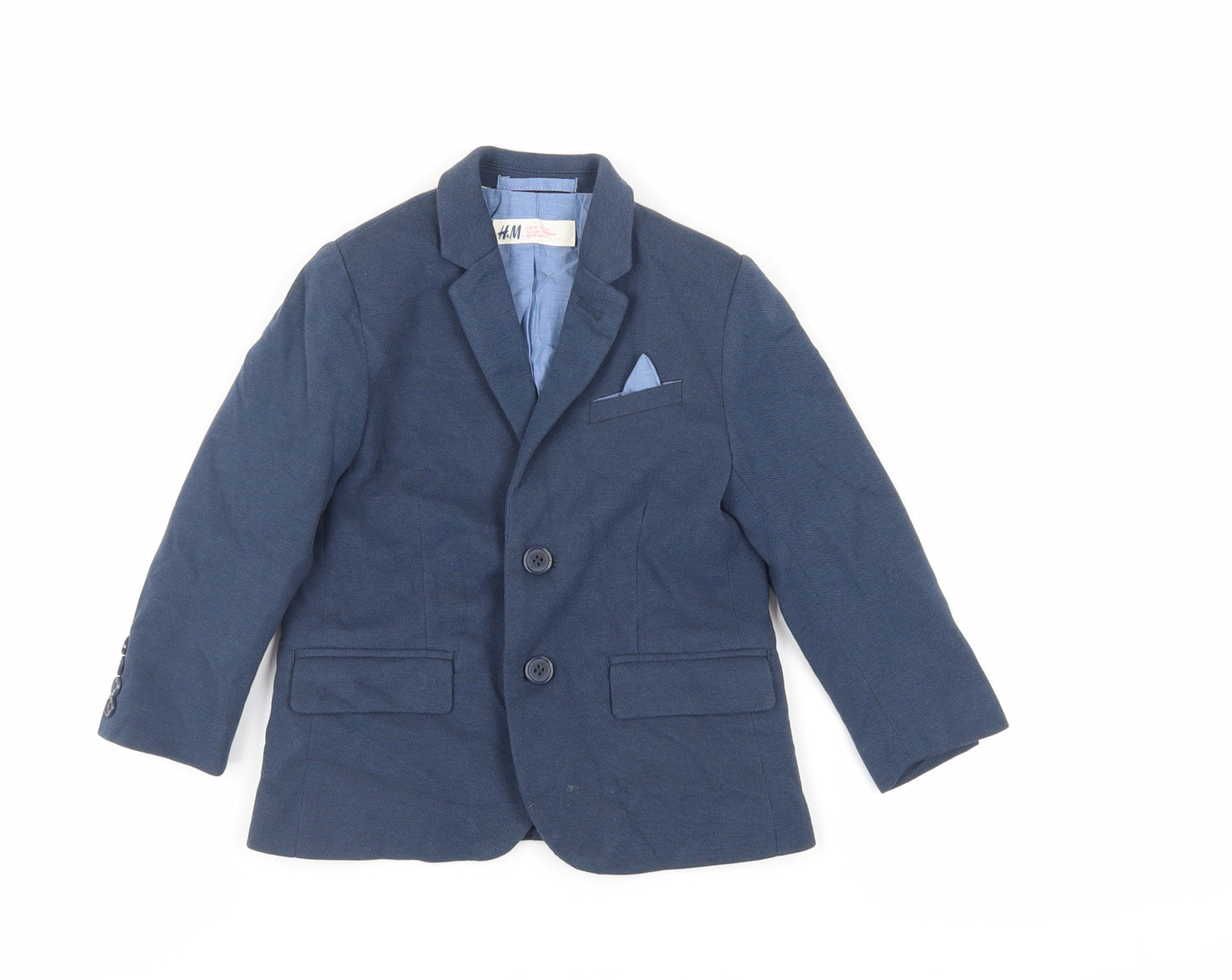 H&M Boys Blue Jacket Blazer Size 2-3 Years Button