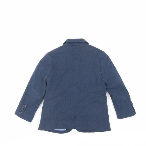 H&M Boys Blue Jacket Blazer Size 2-3 Years Button