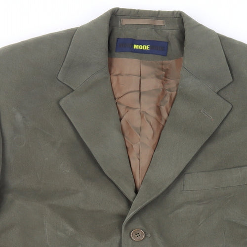 Mode Mens Green Cotton Jacket Blazer Size 40 Regular