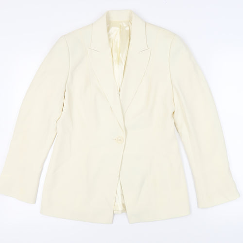 NEXT Womens Ivory Jacket Blazer Size 10 Button