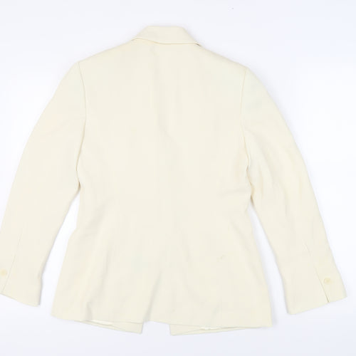 NEXT Womens Ivory Jacket Blazer Size 10 Button
