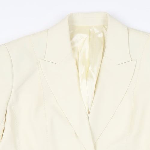 NEXT Womens Ivory Jacket Blazer Size 10 Button