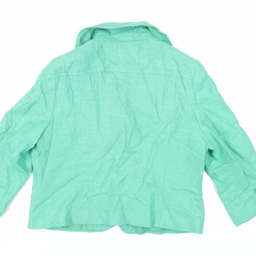 BHS Womens Green Jacket Blazer Size 18 Button