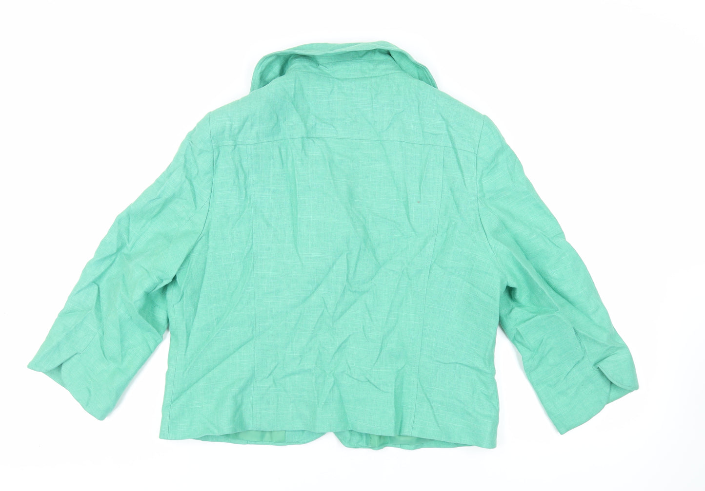 BHS Womens Green Jacket Blazer Size 18 Button