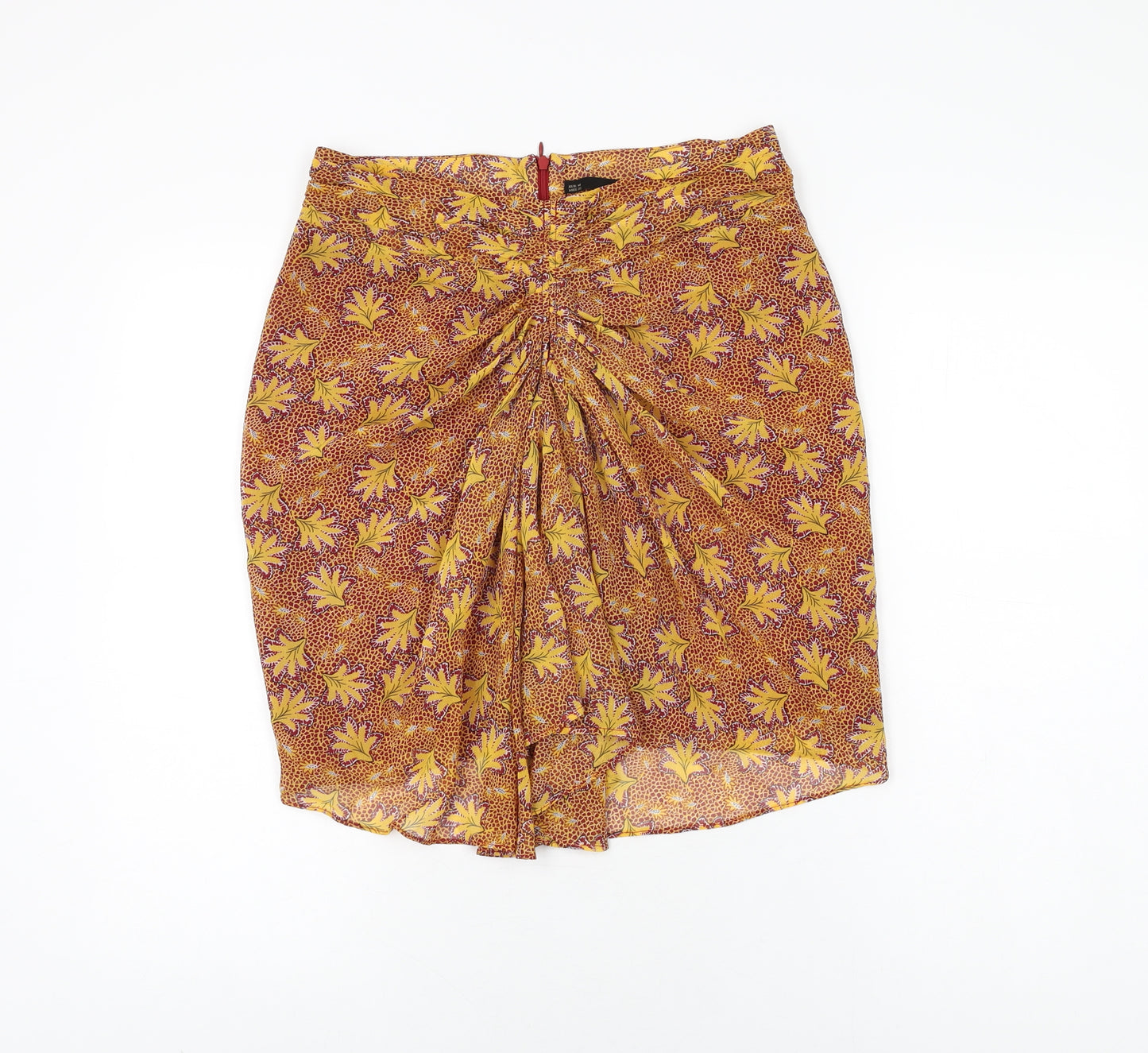 Sfera Womens Multicoloured Floral Polyester Mini Skirt Size M Zip