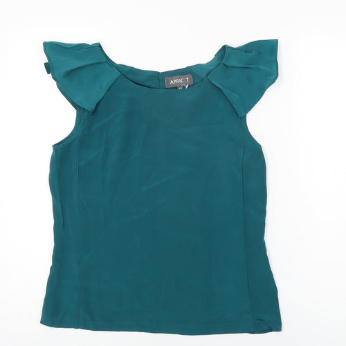 Apricot Womens Blue Polyester Basic T-Shirt Size XS Round Neck