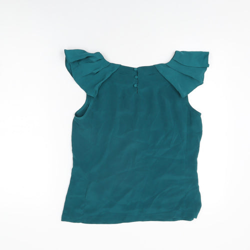 Apricot Womens Blue Polyester Basic T-Shirt Size XS Round Neck