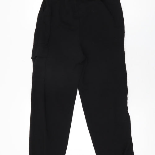 New Look Womens Black Polyester Trousers Size 8 L27.5 in Regular Drawstring
