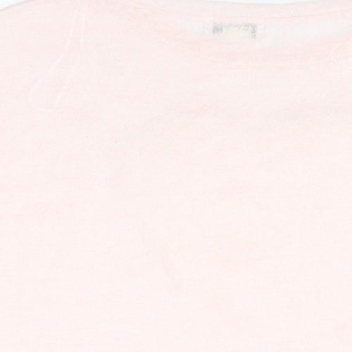 Vouley Vous Womens Pink Polyester Basic T-Shirt Size M Round Neck