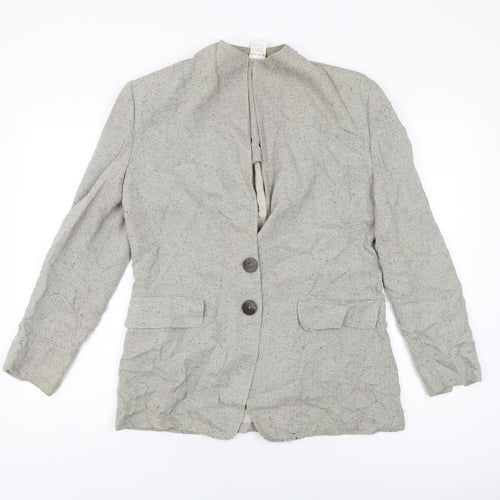 Synonyme Womens Beige Jacket Size 12 Button